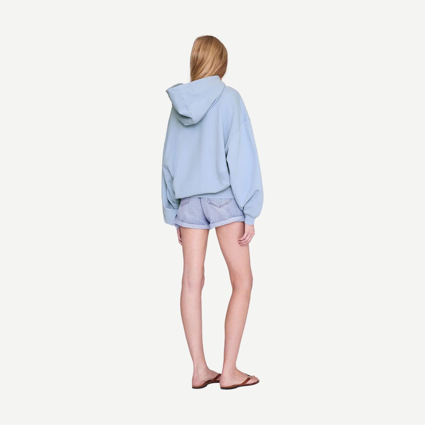 Harvey Sweatshirt letterman - Washed Light Blue