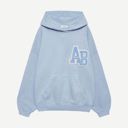 Harvey Sweatshirt letterman - Washed Light Blue