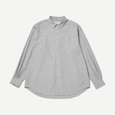 Regular Collar Stripe Shirt - Navy