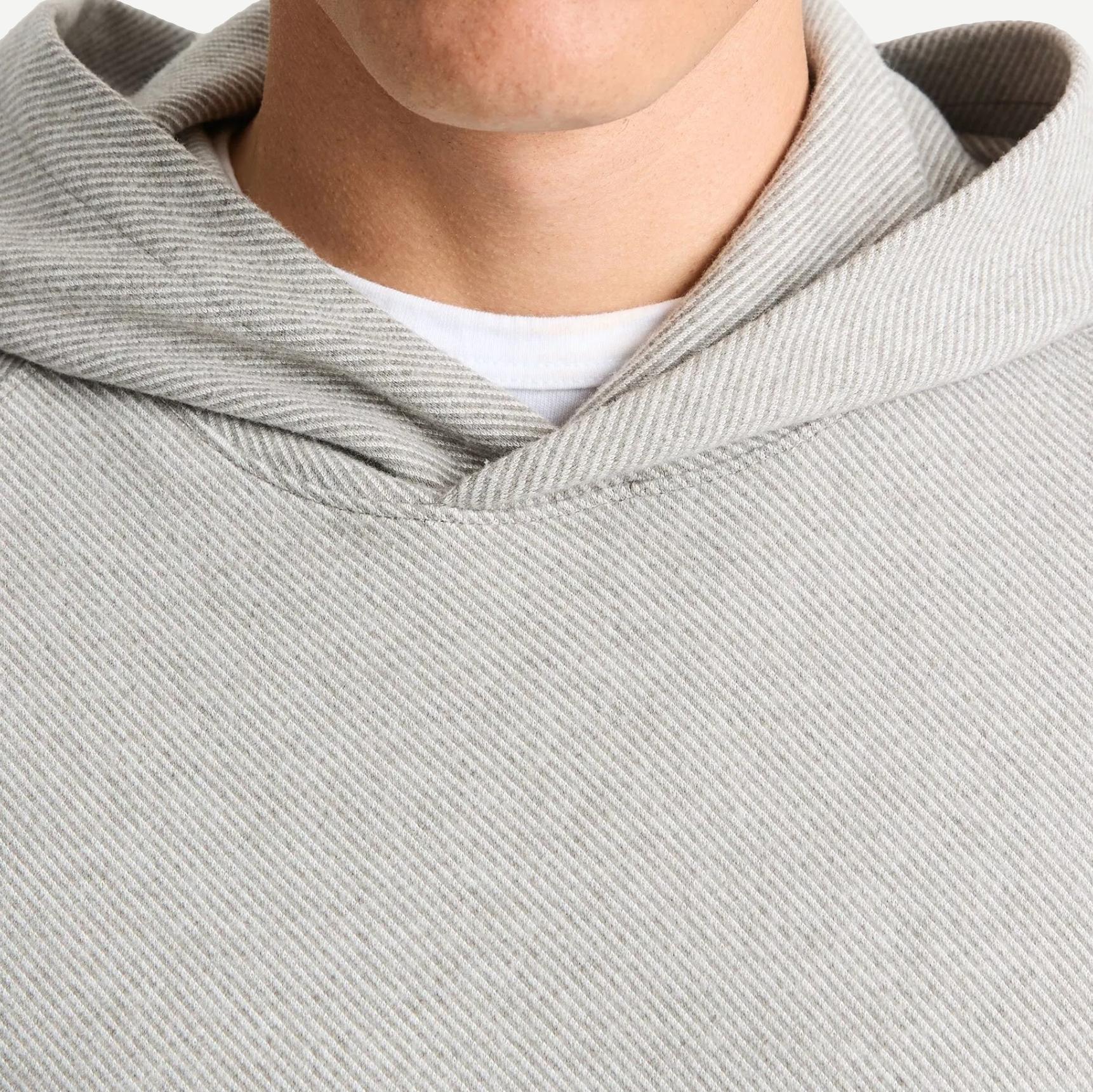 Broken Twill P/O Hoodie - Grey - Galvanic.co