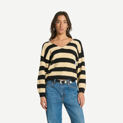 Carmine Pullover - Butterscotch Stripe - Galvanic.co