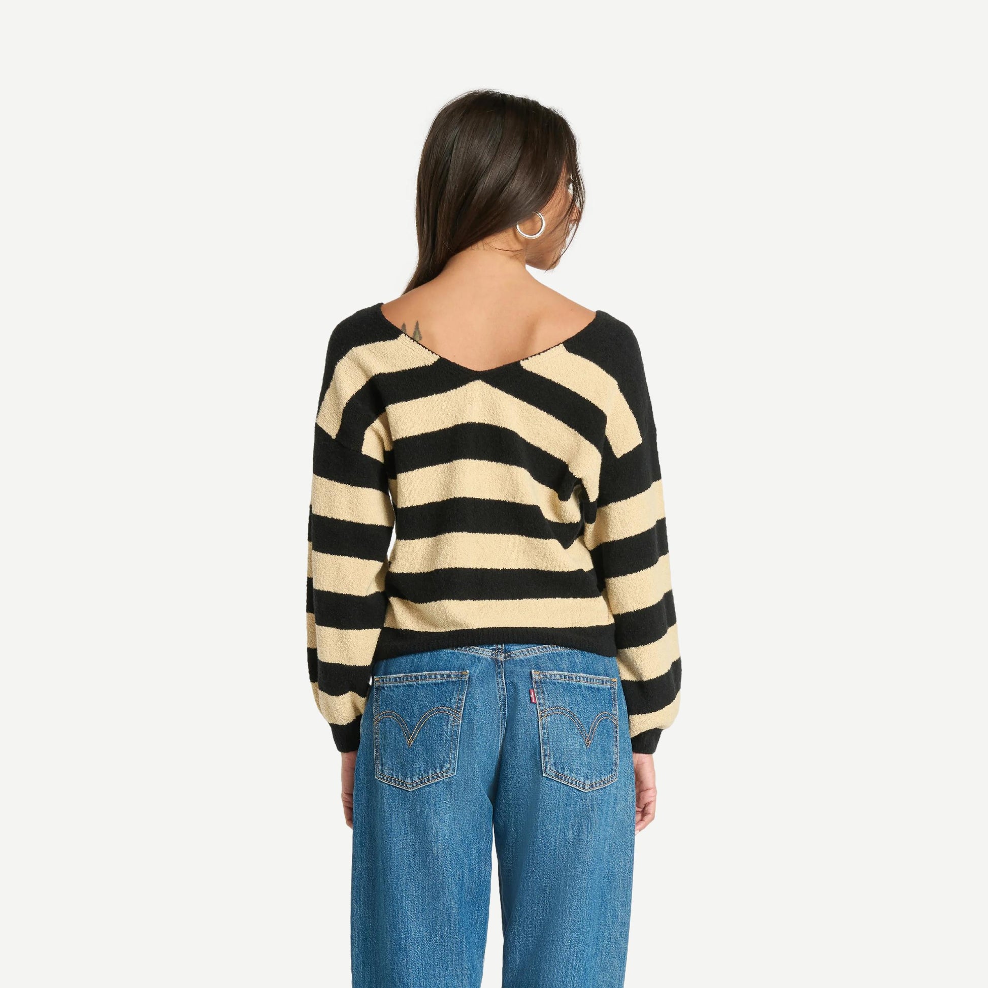Carmine Pullover - Butterscotch Stripe - Galvanic.co