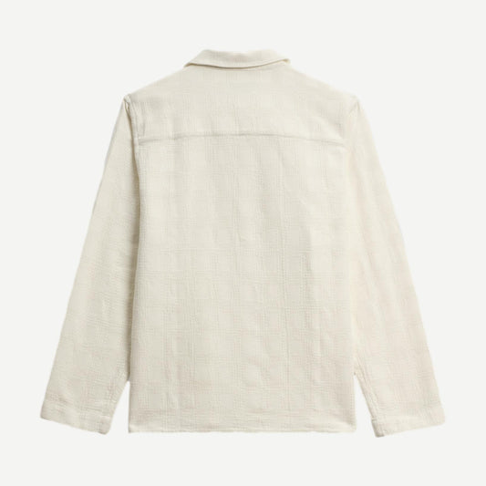 Corey LS Shirt - Cotton Dolby Check Off White