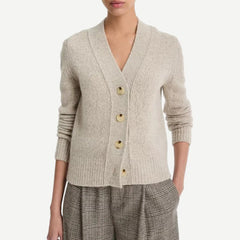 Donegal Cardigan - Biscuit - Galvanic.co