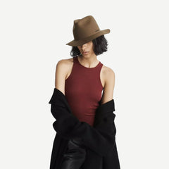 City Felt Panama Hat - Olive Night - Galvanic.co