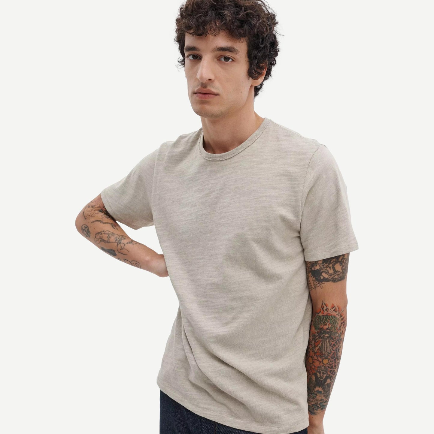 Classic Flame Tee - Taupe - Galvanic.co