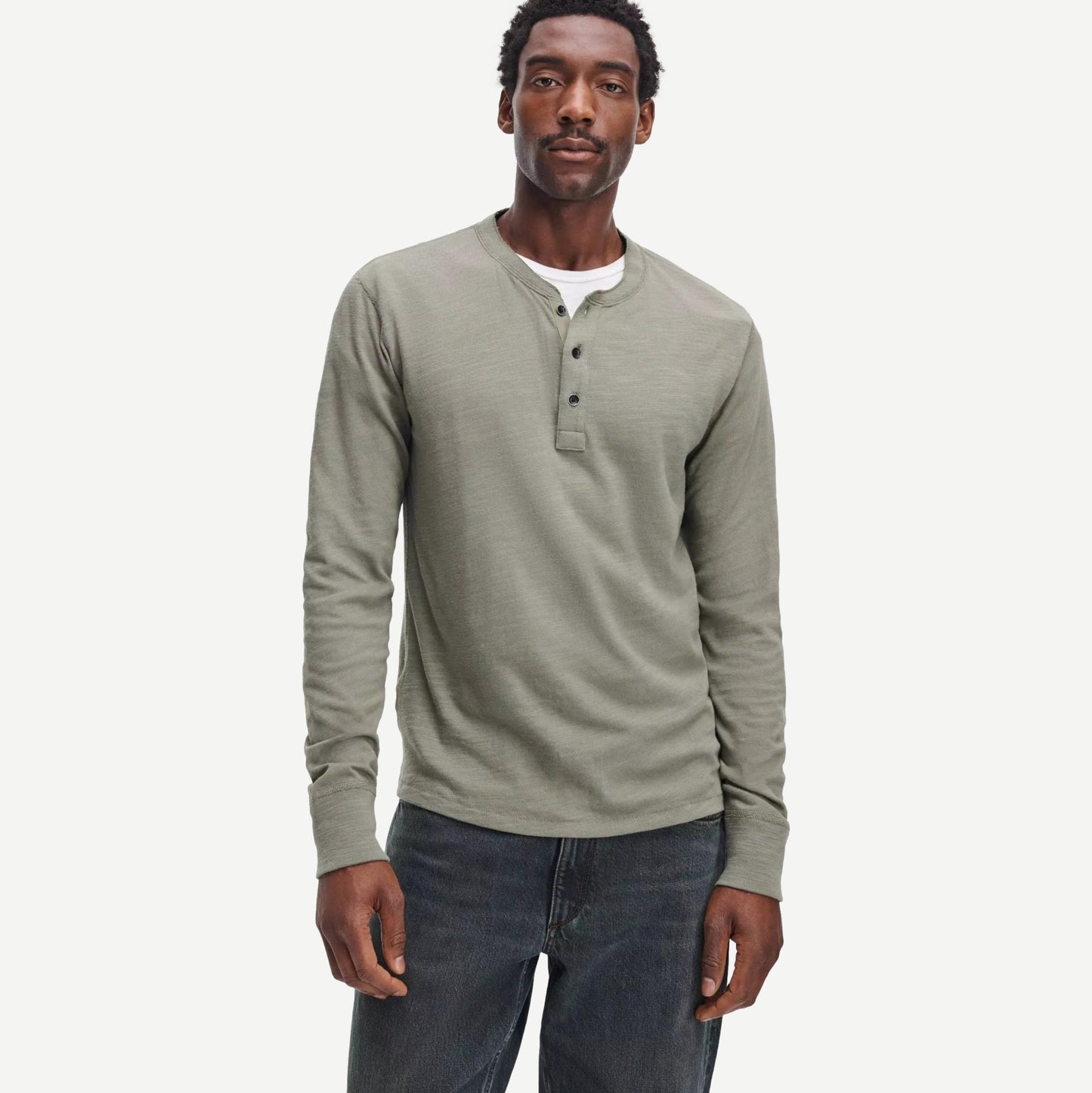 Classic Flame Henley - Lichen