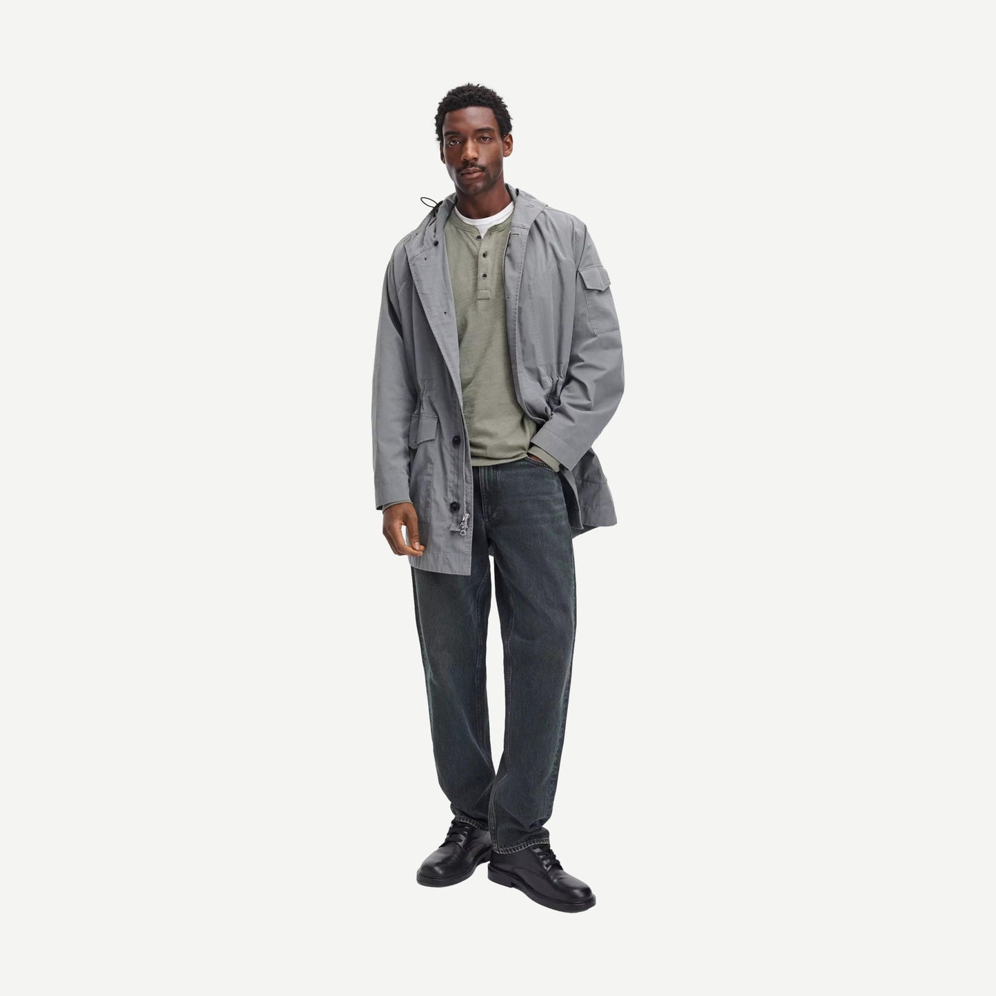Classic Flame Henley - Lichen