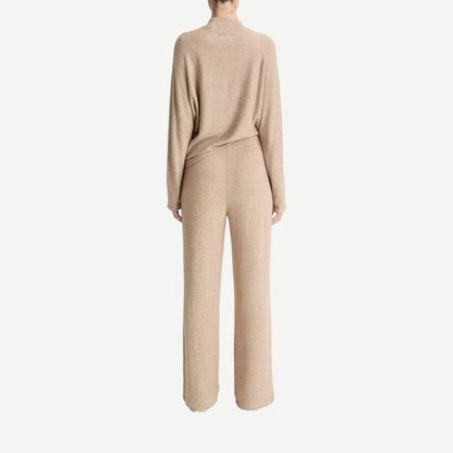 Cozy Wide Leg Pant - Heather Bruna - Galvanic.co