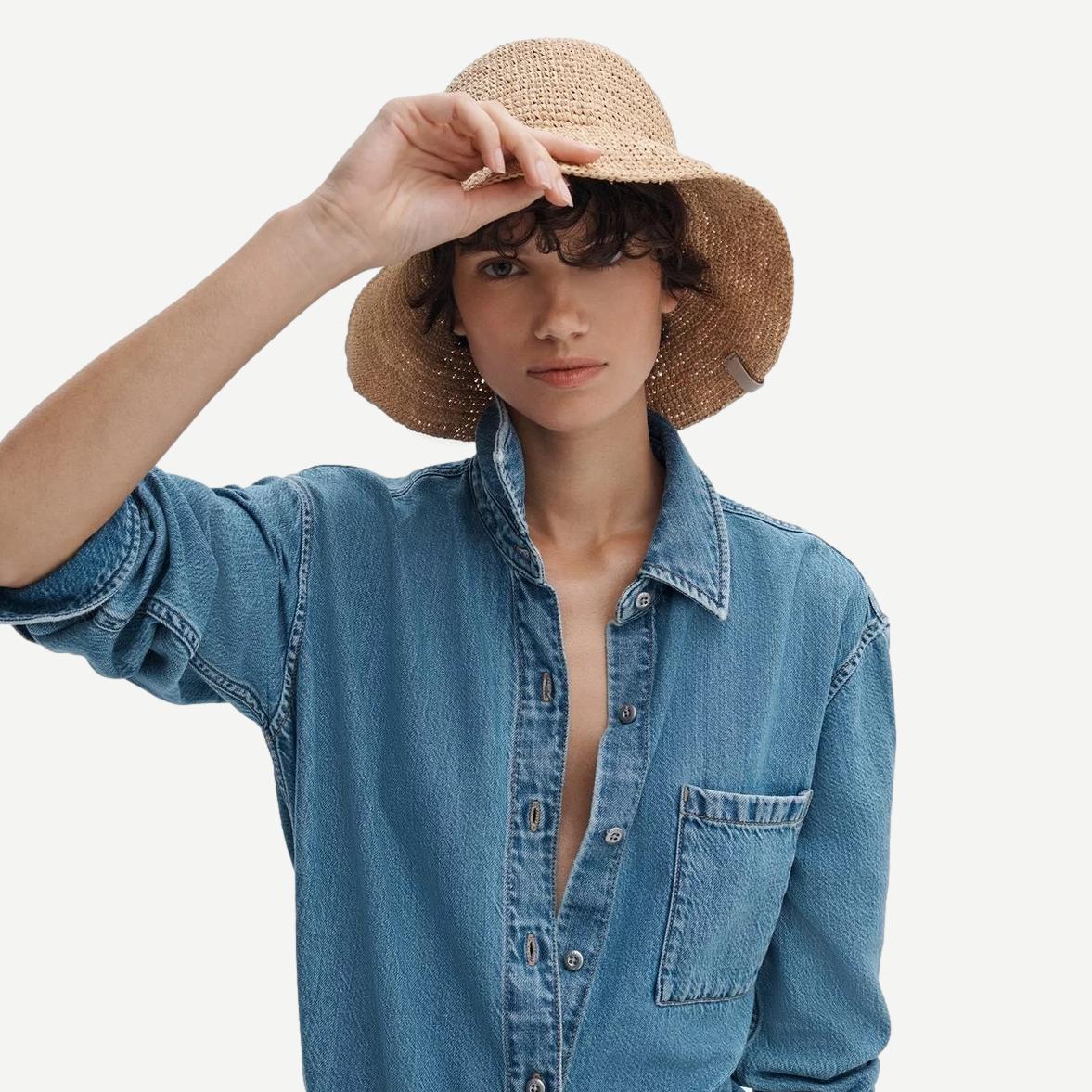 Crochet Bucket Hat - Natural - Galvanic.co