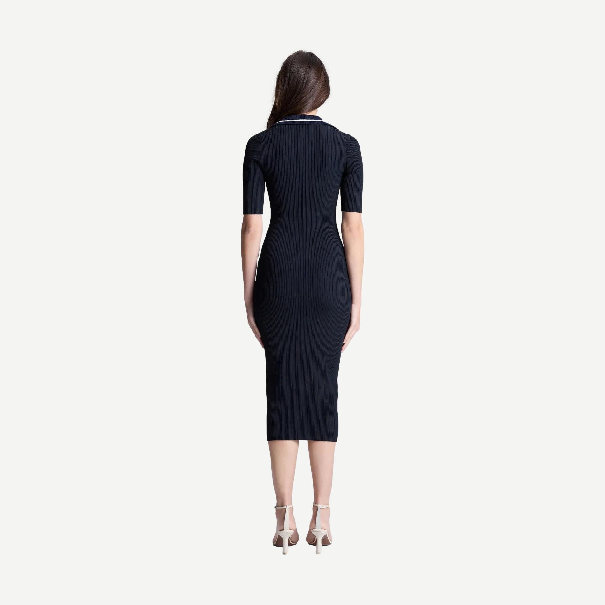 Darcy Dress - Midnight/Navy/Parchment - Galvanic.co