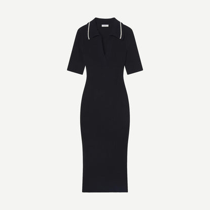 Darcy Dress - Midnight/Navy/Parchment - Galvanic.co