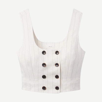 Darcy Top - Pearl/Brown - Galvanic.co