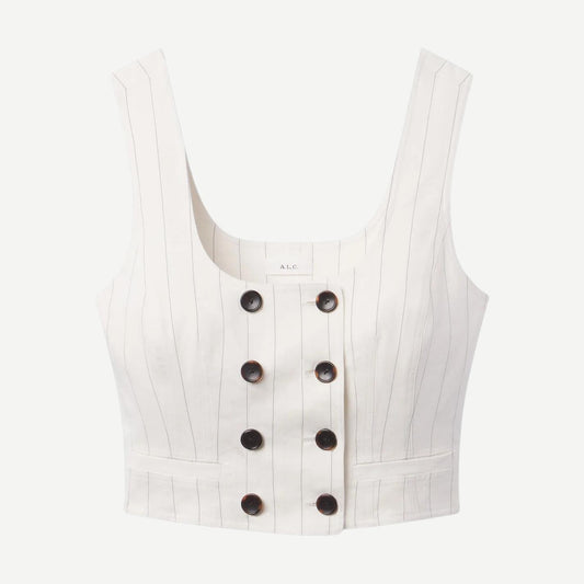 Darcy Top - Pearl/Brown - Galvanic.co