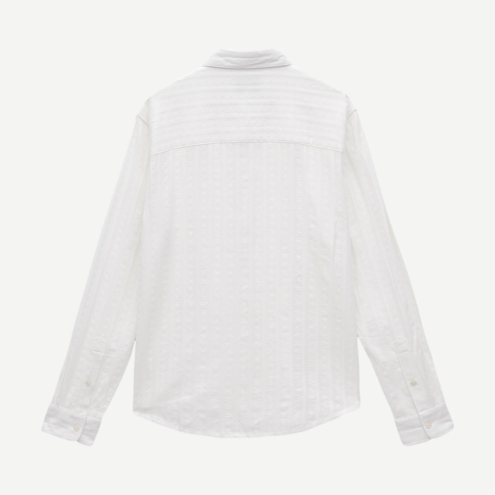 Dartford L/S Button Up - Dobby Stripe/White - Galvanic.co