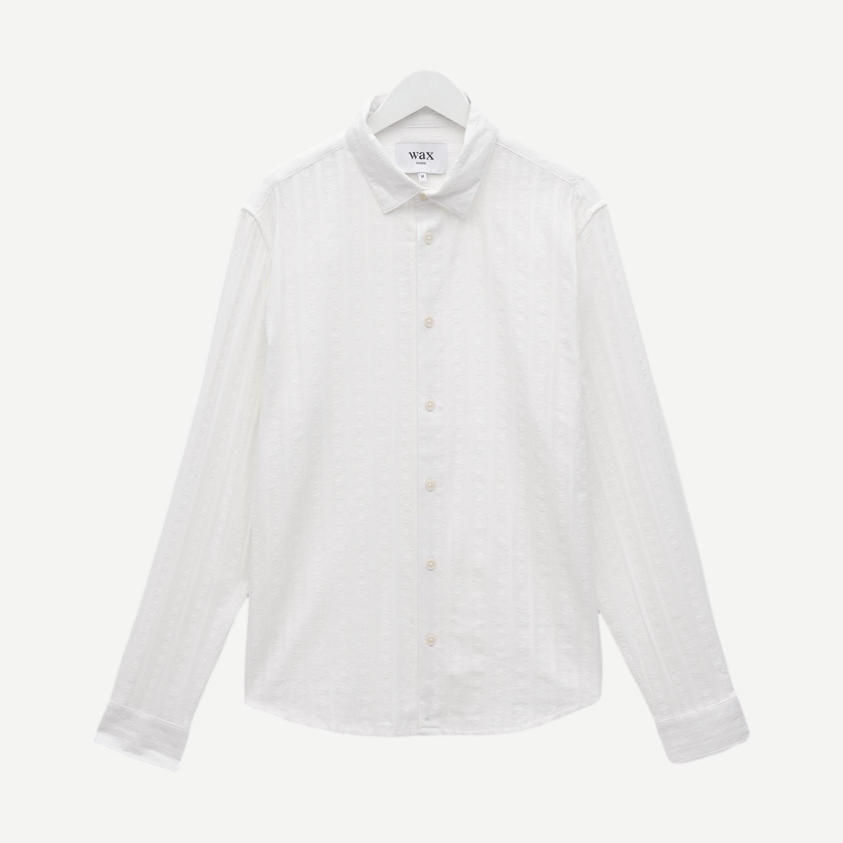 Dartford L/S Button Up - Dobby Stripe/White - Galvanic.co