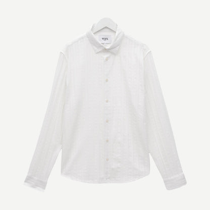Dartford L/S Button Up - Dobby Stripe/White - Galvanic.co