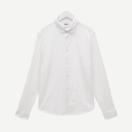 Dartford L/S Button Up - Dobby Stripe/White
