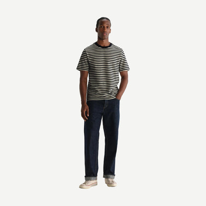Dean SS Tee Jolt Stripe - Navy/Ecru