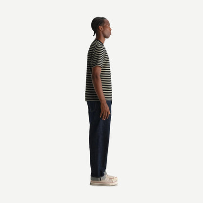 Dean SS Tee Jolt Stripe - Navy/Ecru