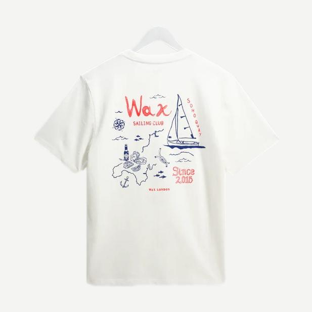 Dean SS Tee Sailing Map Print - Off White / Multi - Galvanic.co