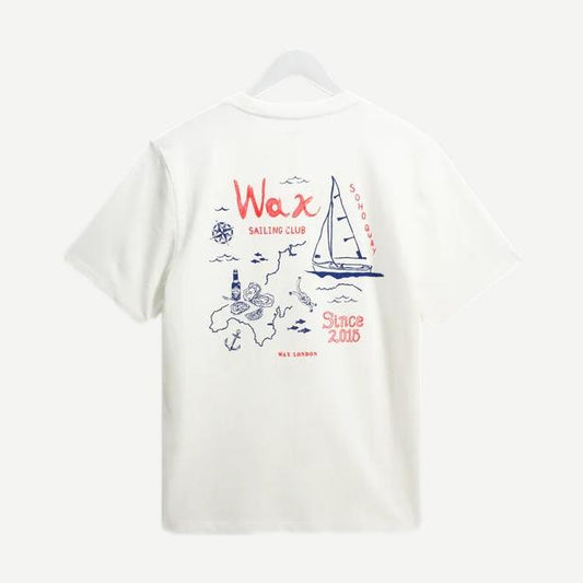 Dean SS Tee Sailing Map Print - Off White / Multi - Galvanic.co