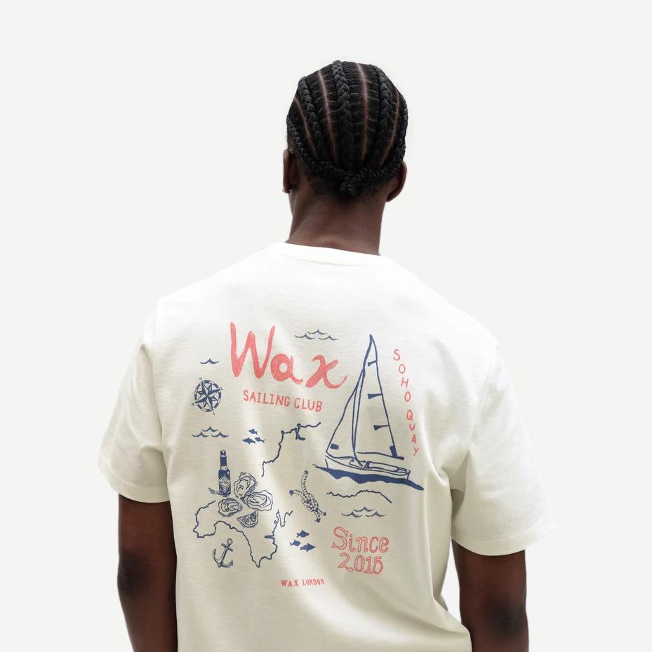 Dean SS Tee Sailing Map Print - Off White / Multi - Galvanic.co