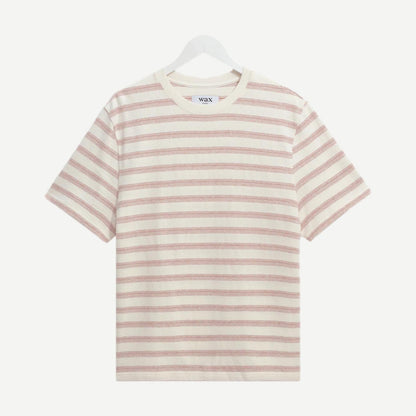 Dean SS Tee - Stitch Stripe - Ecru / Rust - Galvanic.co