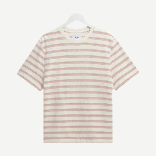 Dean SS Tee - Stitch Stripe - Ecru / Rust - Galvanic.co