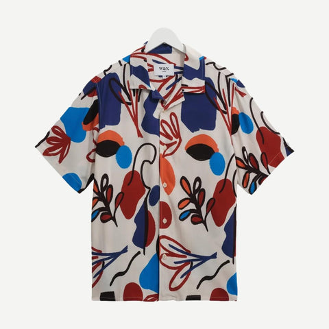 Didcot SS Shirt - Block Scribble Red/Blue - Galvanic.co