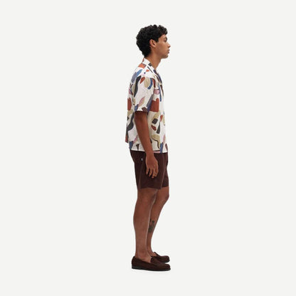 Didcot SS Shirt Abstract Shapes -Ecru/Multi - Galvanic.co