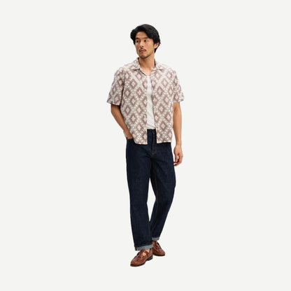 Didcot Shirt Diamond Lace - Taupe/Ecru - Galvanic.co