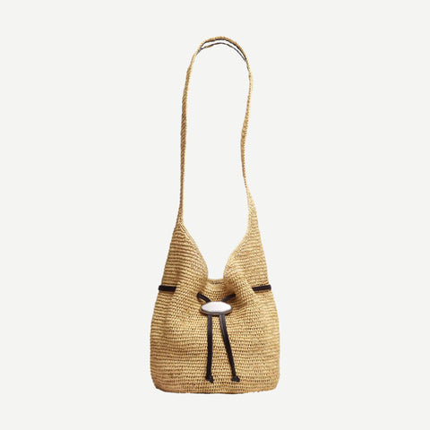 Daily Straw Bucket Bag - Natural - Galvanic.co