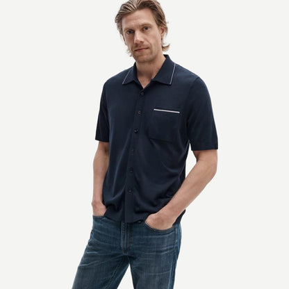 Dalton Silk-Cotton Knit Shirt - Salute