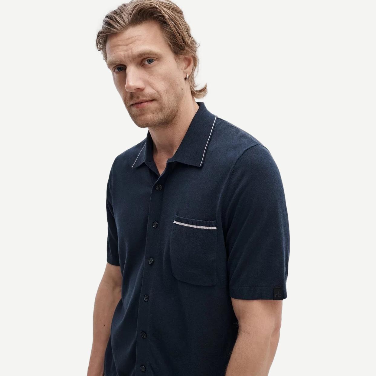 Dalton Silk-Cotton Knit Shirt - Salute