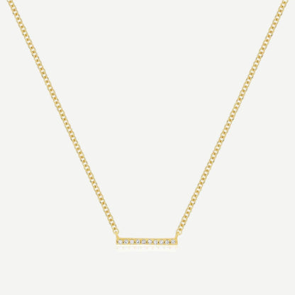 14KY Mini Bar Necklace 16-18"