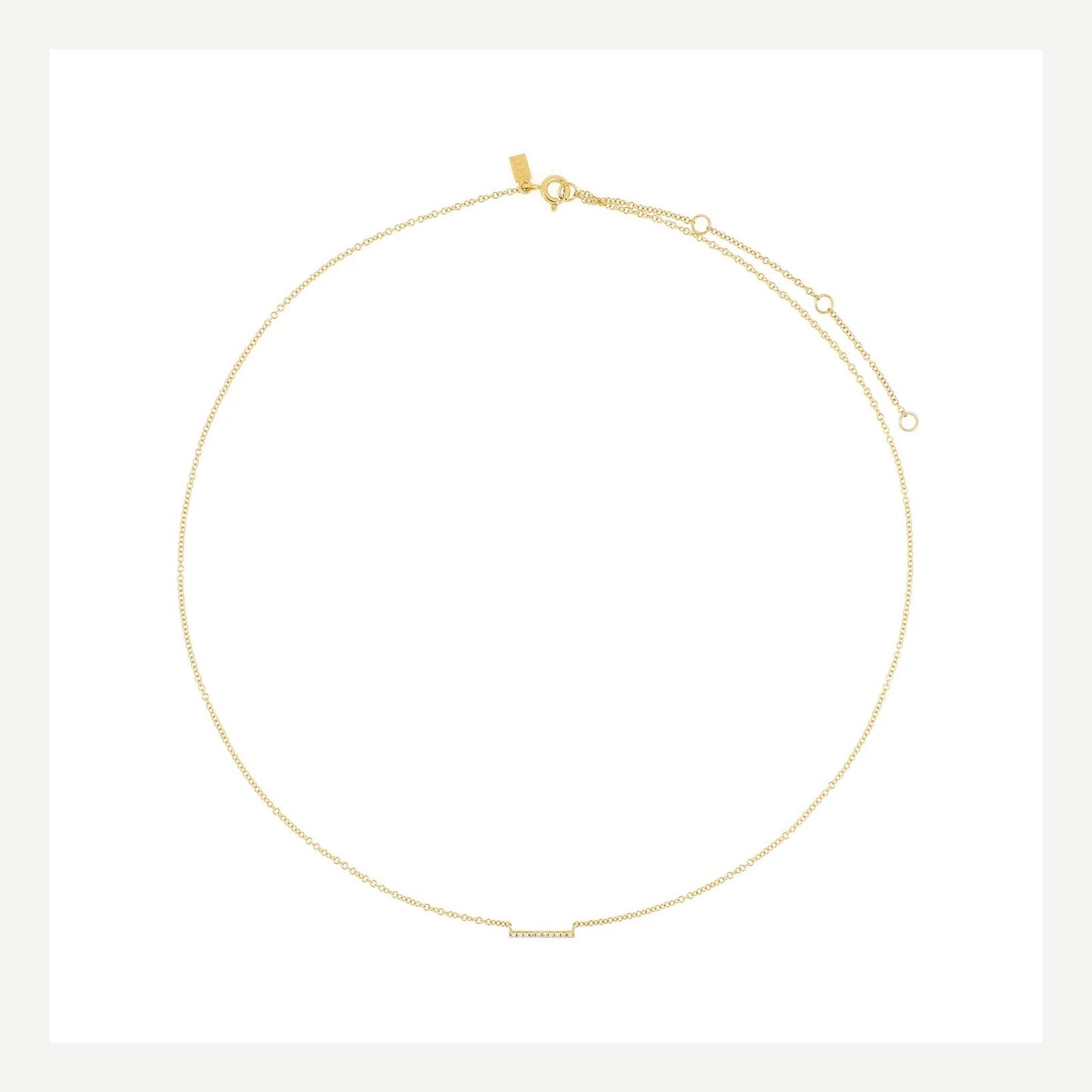 14KY Mini Bar Necklace 16-18"