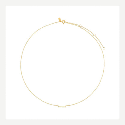 14KY Mini Bar Necklace 16-18"