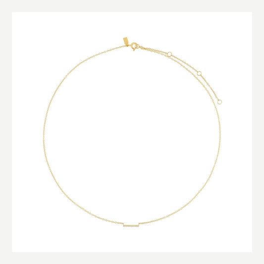 14KY Mini Bar Necklace 16-18"