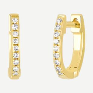 14KY Diamond Mini Huggie Earring - Galvanic.co
