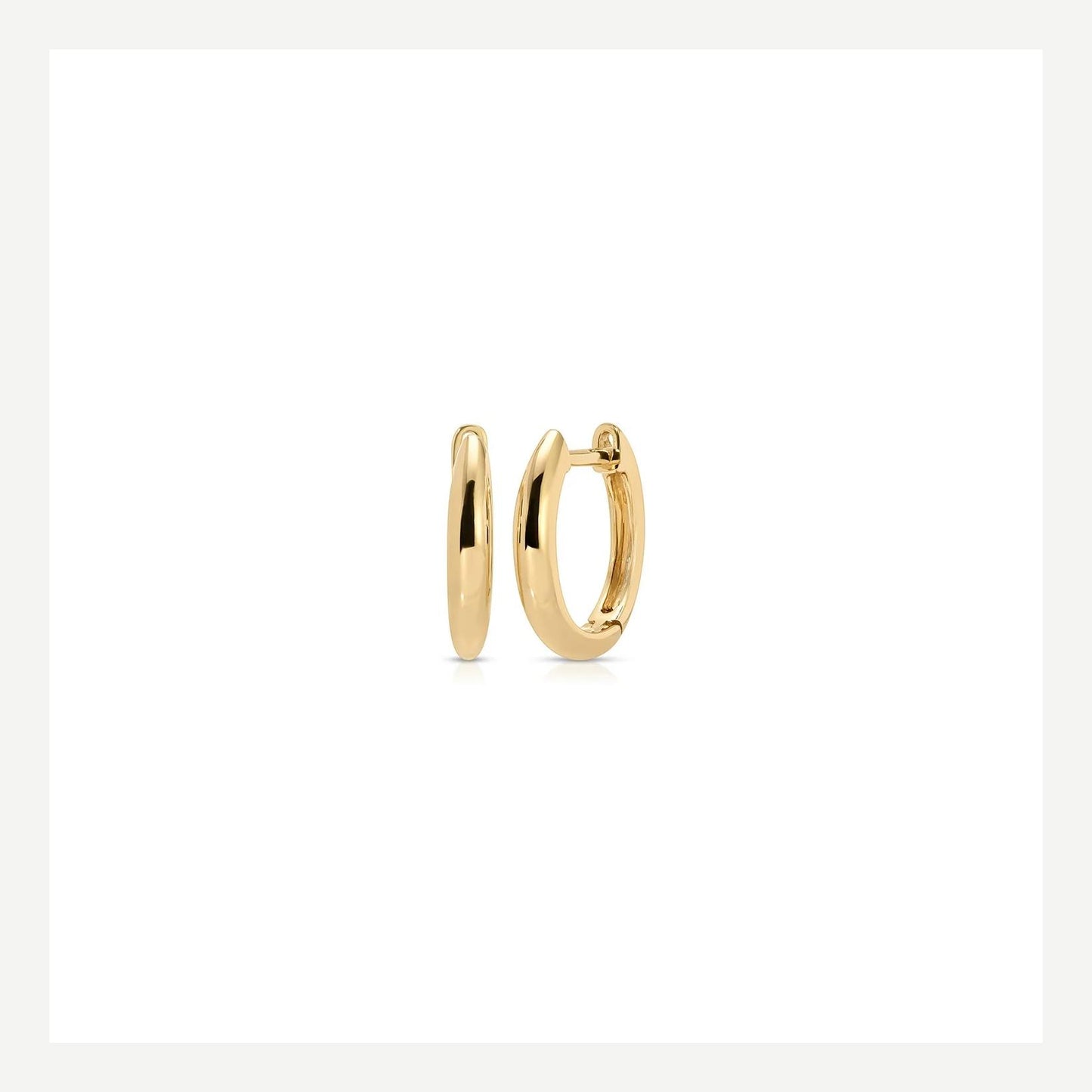 14KY Gold Dome Huggie Earring