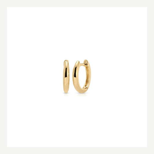 14KY Gold Dome Huggie Earring