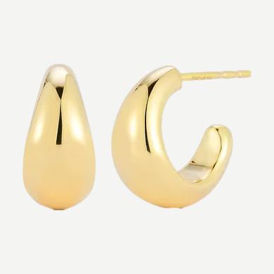 14KY Gold Dome Huggie Earring - Galvanic.co