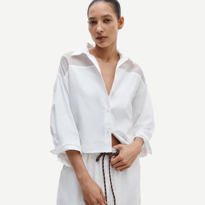 Elly SS Shirt - White - Galvanic.co