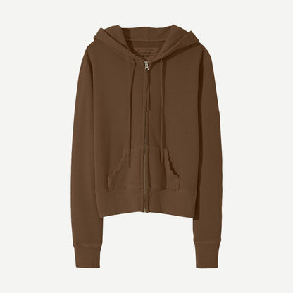 Callie Zip Up Hoodie - Espresso