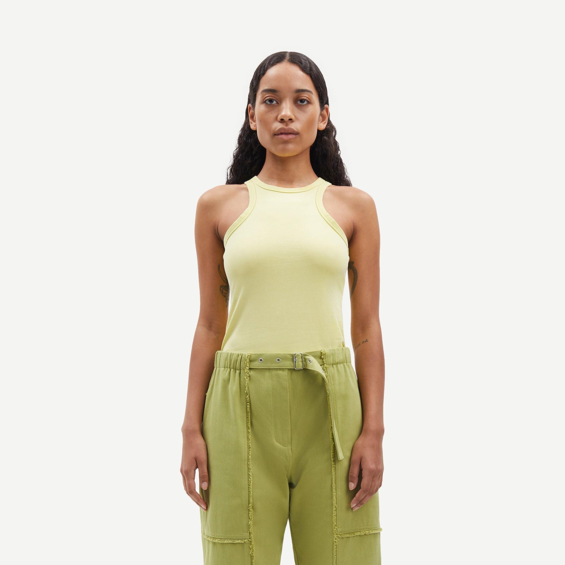 Helene Tank Top 11725 - Mellow Green - Galvanic.co