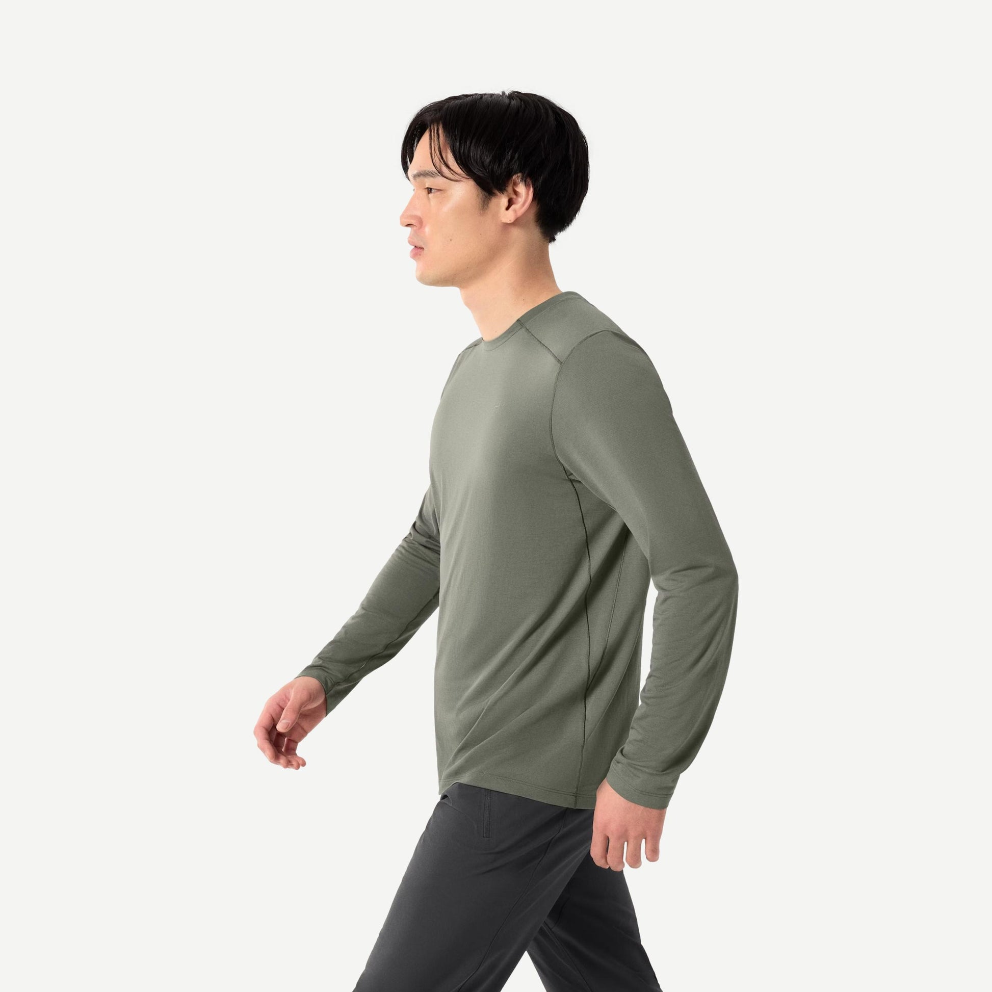 Cormac Crew Neck Long Sleeve - Forage Heather - Galvanic.co