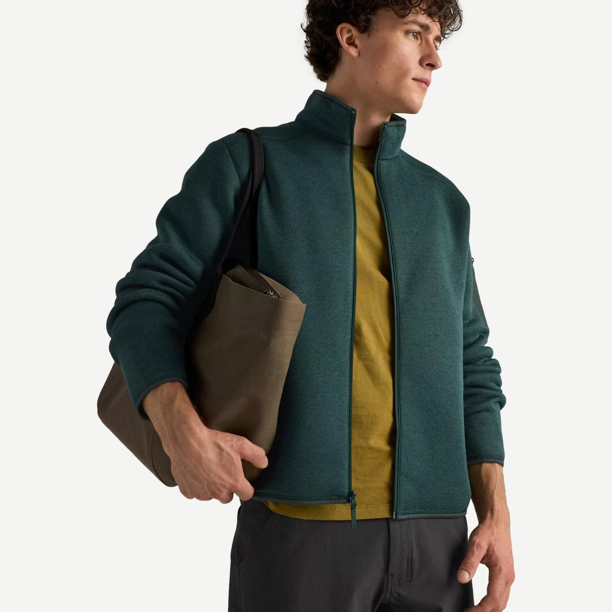 Covert Cardigan Men's - Dark Jade Heather