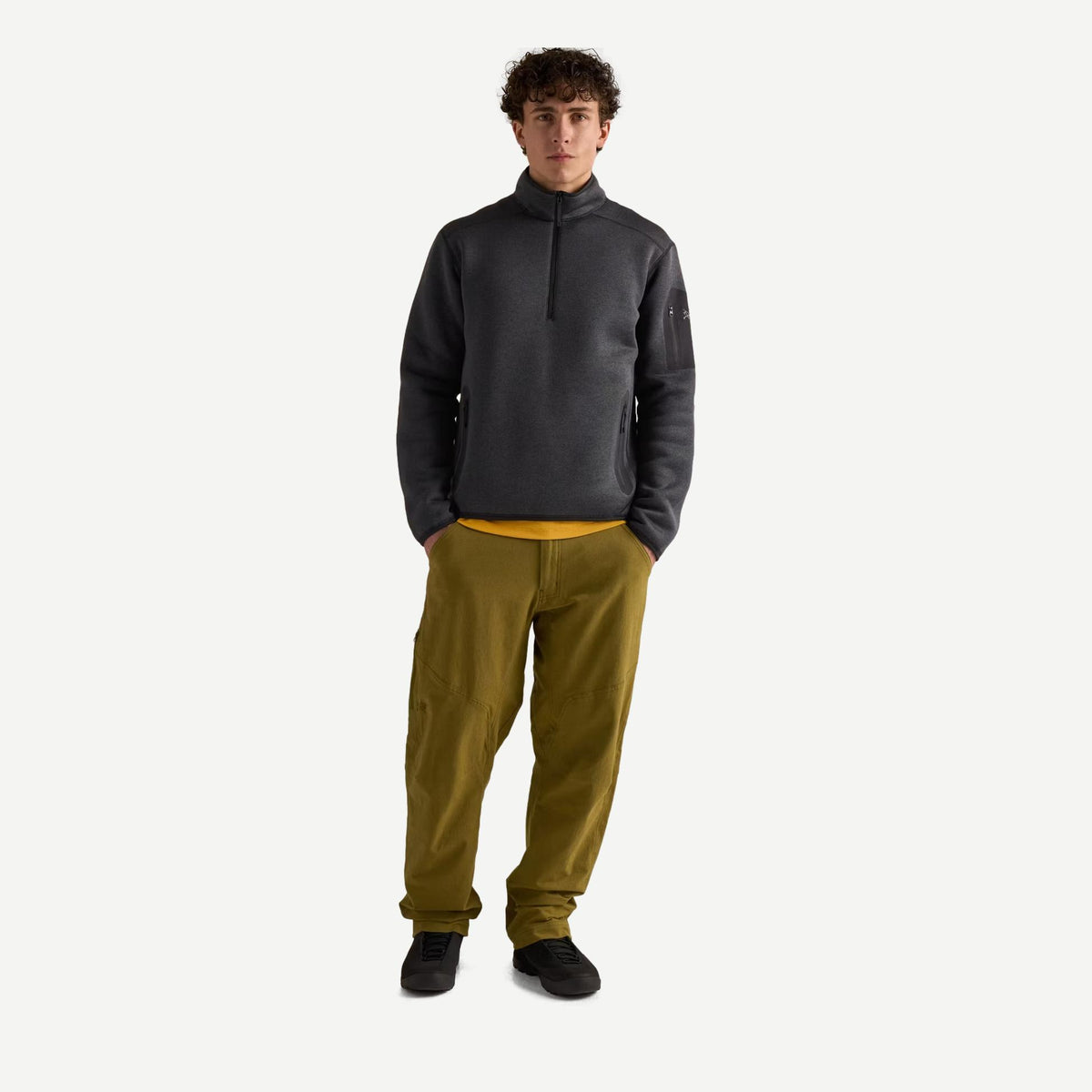 Covert 1/2 Zip Men's - Black Heather
