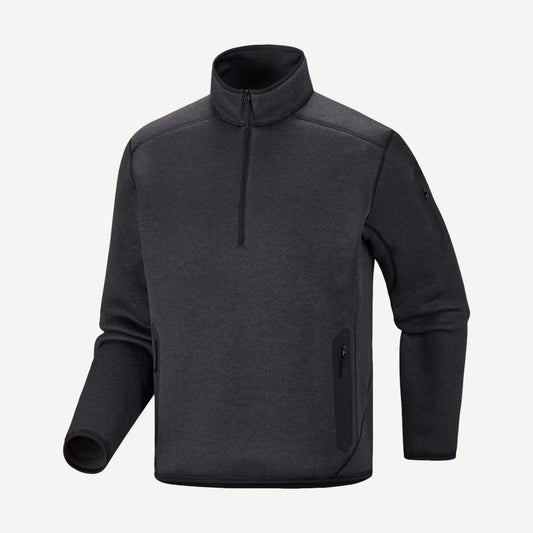Covert 1/2 Zip Men's - Black Heather - Galvanic.co